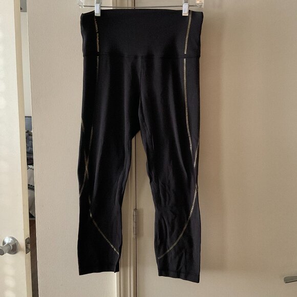 Lululemon Align High-Rise Crop 21" Gold Black / Size 6 - Picture 2 of 10
